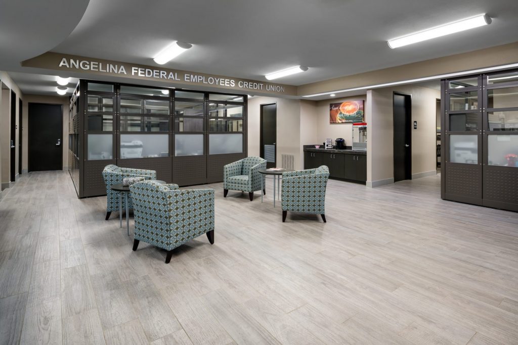 Design Build Projects: Angelina Federal Employees Credit Union Lobby